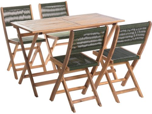 BELIANI PROSSEDI - Tuinset 4-zits - Groen - Acaciahout