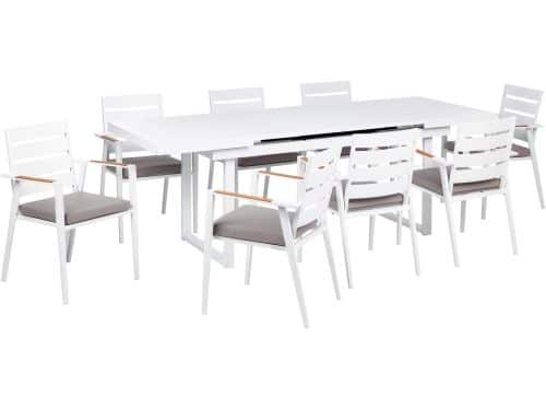 BELIANI VALCANETTO/TAVIANO - Tuinset voor 8 - Grijs - Aluminium