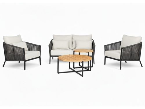 Belito® Ouddorp Aluminium Stoel-Bank Loungeset - Rope - All-Weather