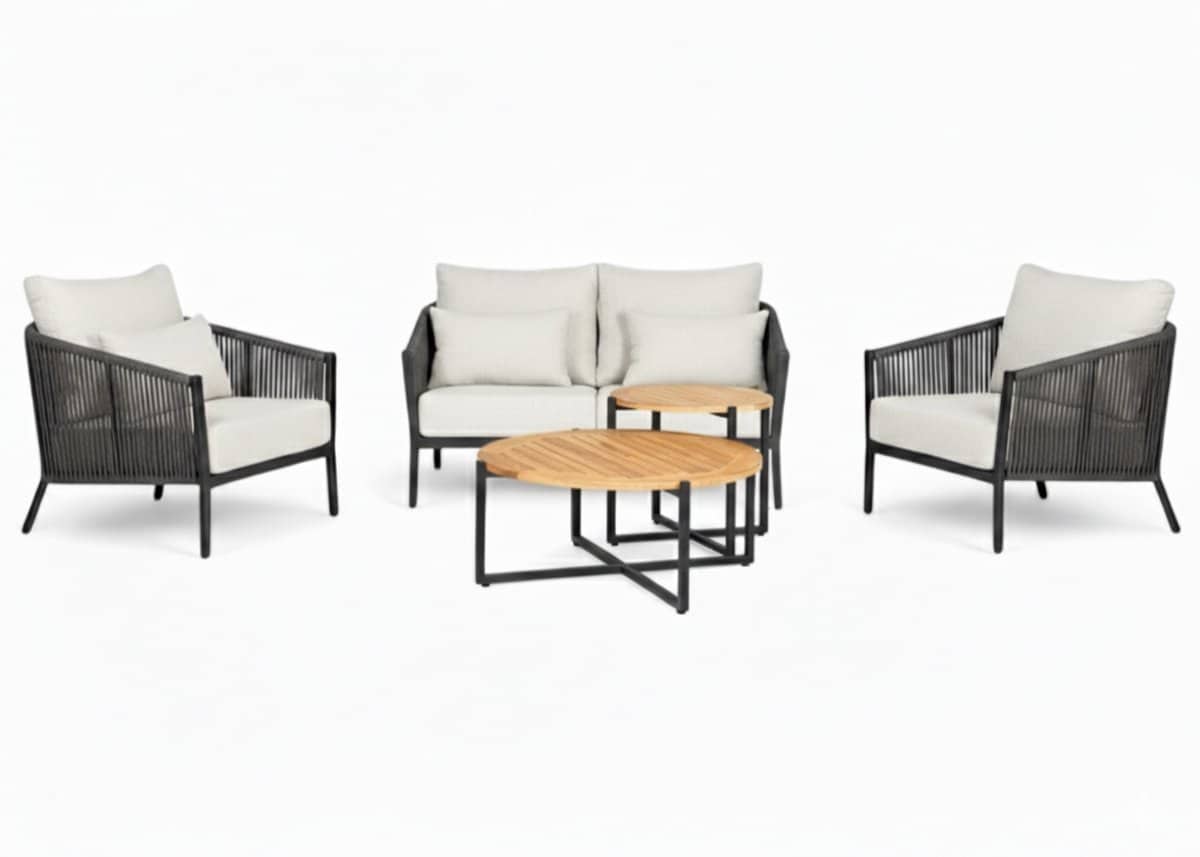 belito® ouddorp aluminium stoel bank loungeset rope all weather