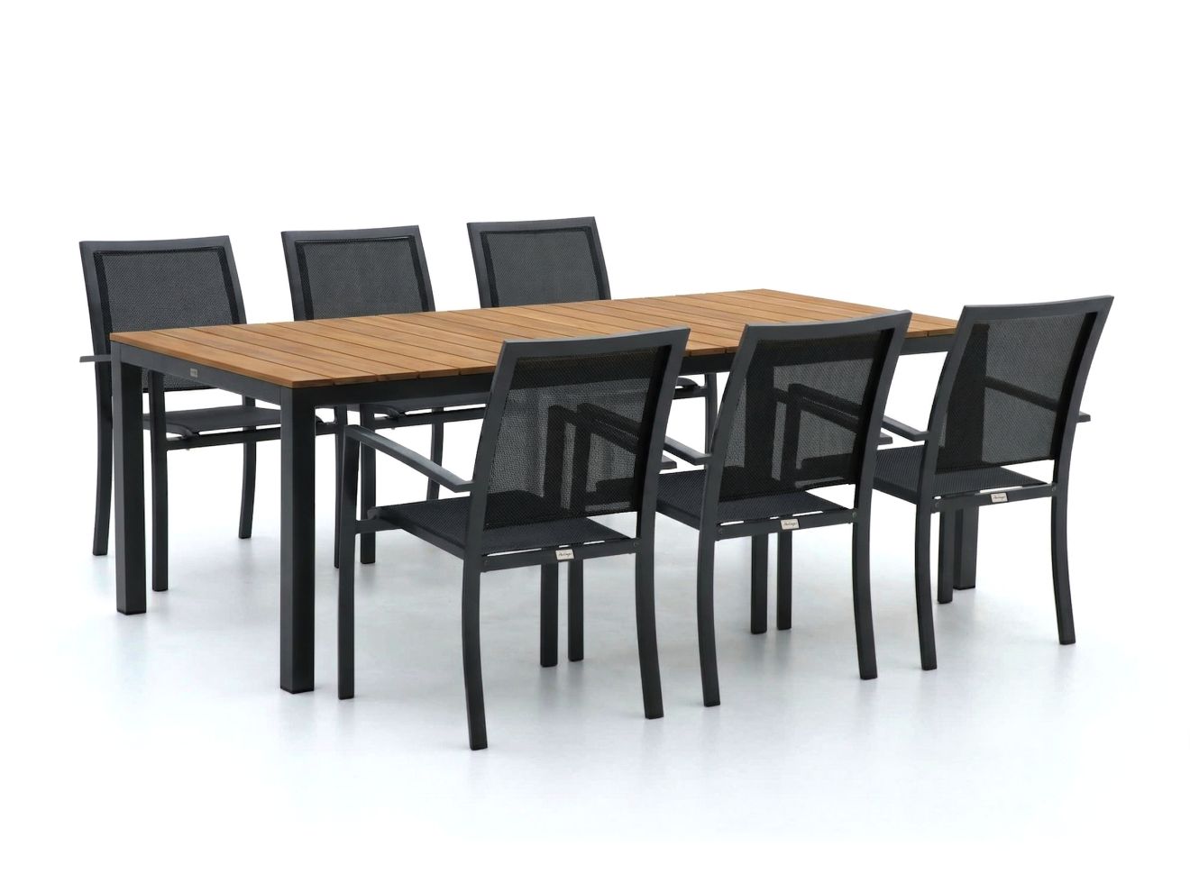 bellagio anzio/fidenza 220cm dining tuinset 7 delig stapelbaar laagste prijsgarantie!