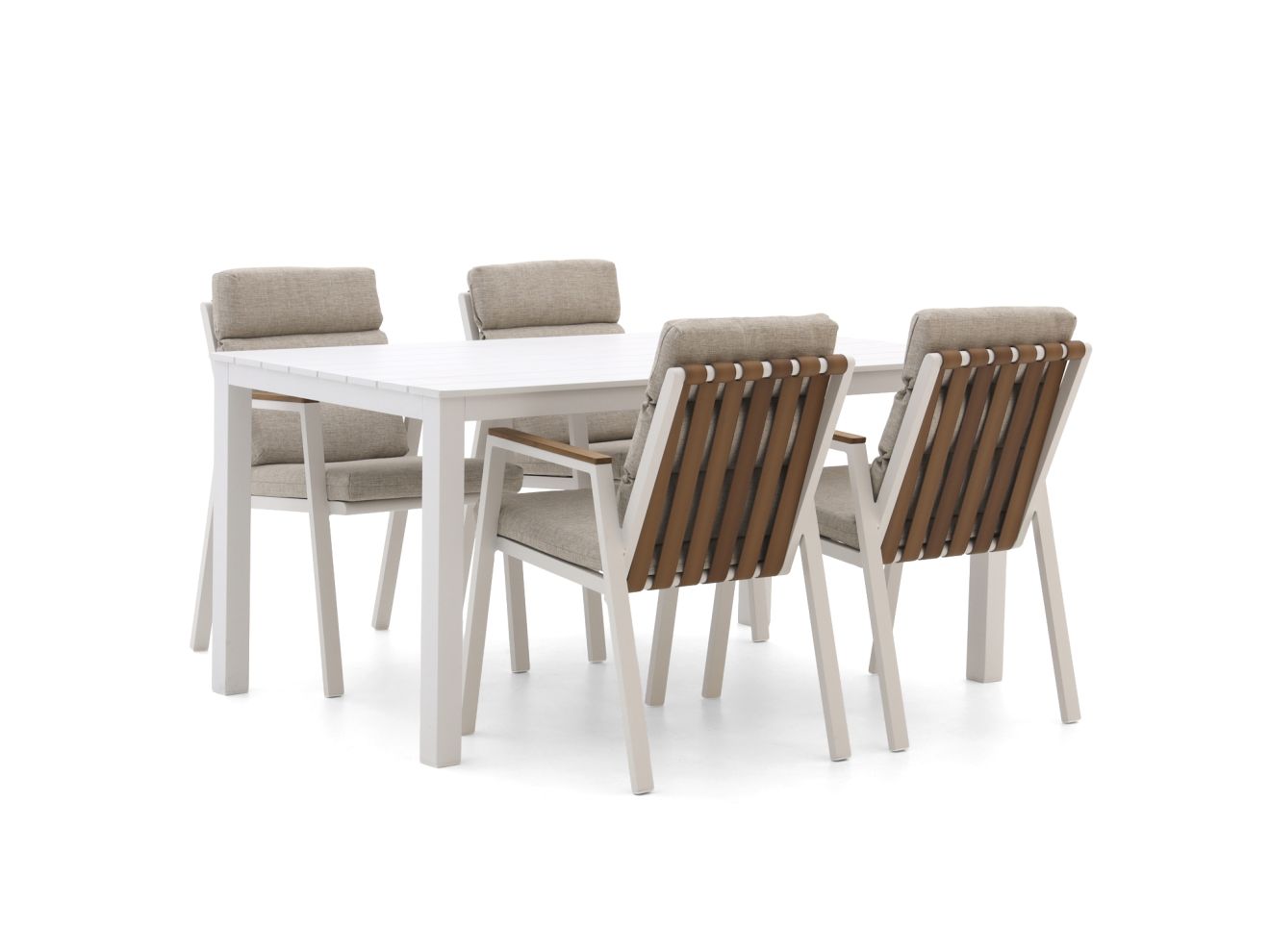 bellagio bertinoro/menzano 160cm dining tuinset 5 delig stapelbaar laagste prijsgarantie!