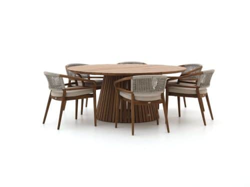 Bellagio Brasimone/Santa Severina ø180cm dining tuinset 7-delig stapelbaar - Laagste prijsgarantie!