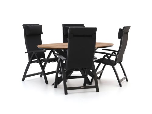 Bellagio Fermo/Fidenza ovaal 180cm dining tuinset 5-delig verstelbaar - Laagste prijsgarantie!