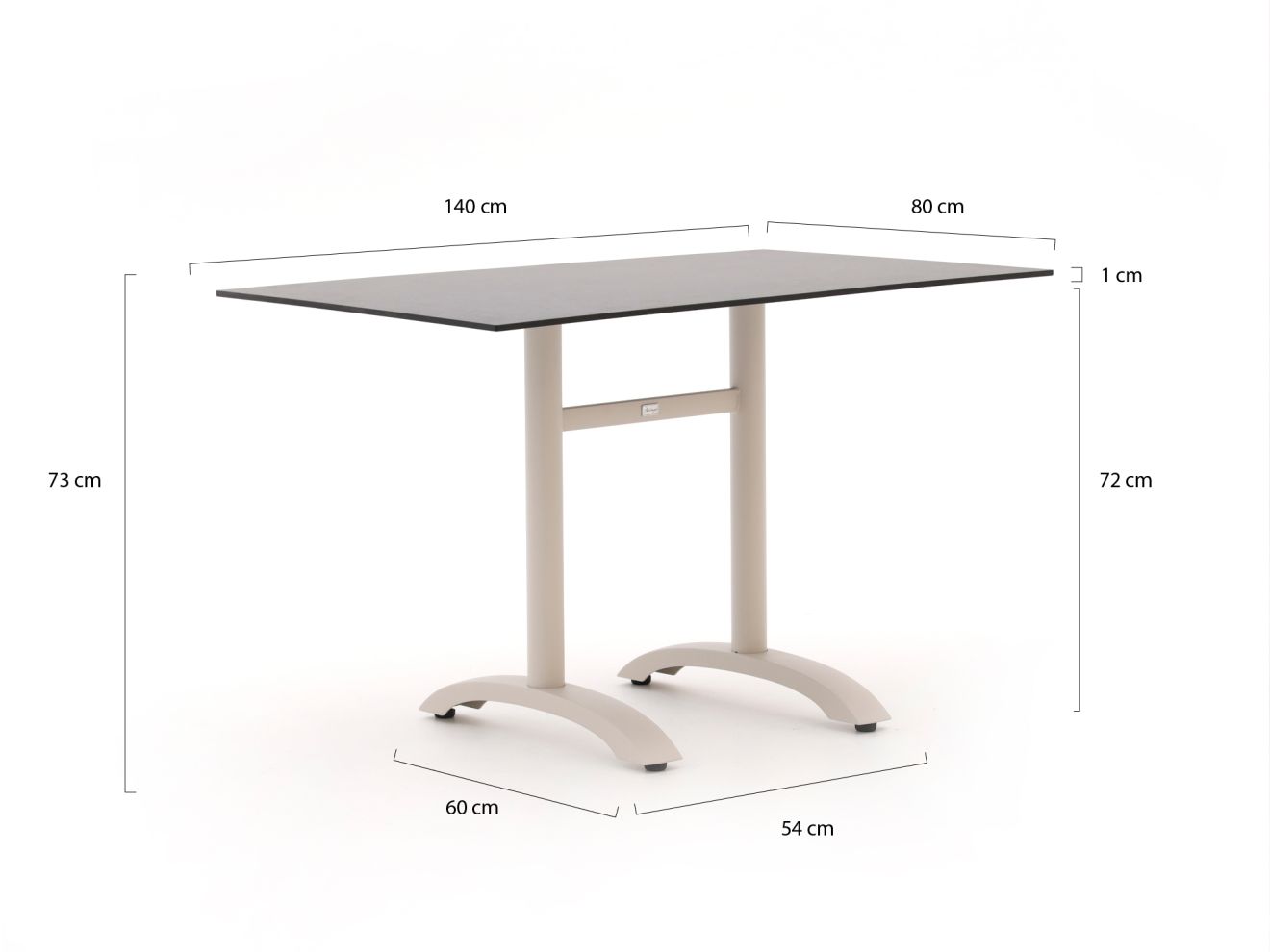 bellagio lisio tuintafel 140x80x73cm laagste prijsgarantie!