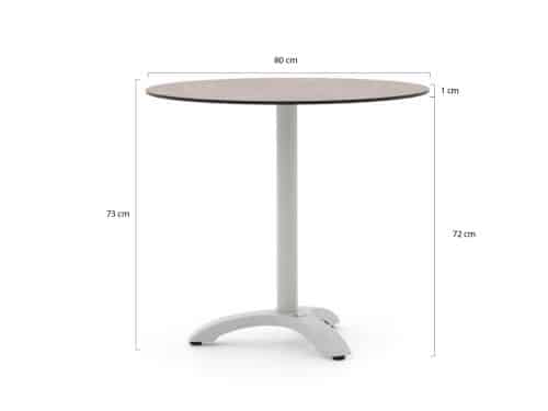 Bellagio Lisio tuintafel ø80cm (h:73cm) - Laagste prijsgarantie!