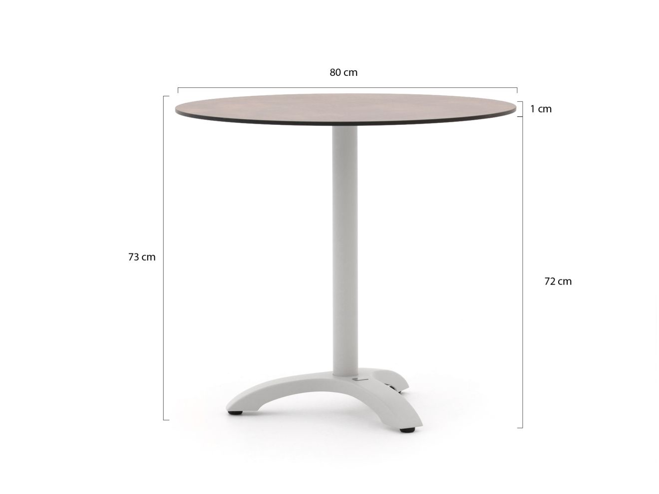 bellagio lisio tuintafel ø80cm (h:73cm) laagste prijsgarantie!