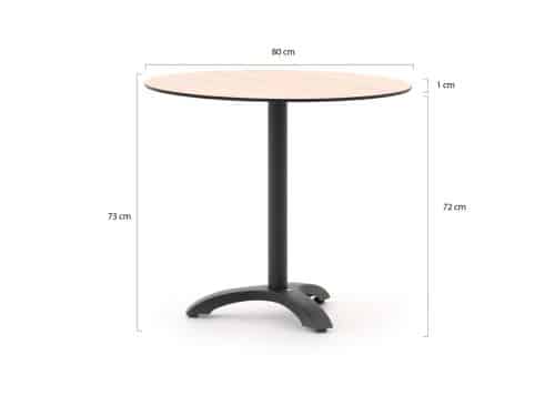 Bellagio Lisio tuintafel ø80cm (h:73cm) - Laagste prijsgarantie!