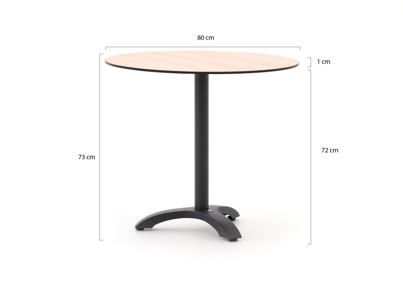 bellagio lisio tuintafel ø80cm (h:73cm) laagste prijsgarantie!