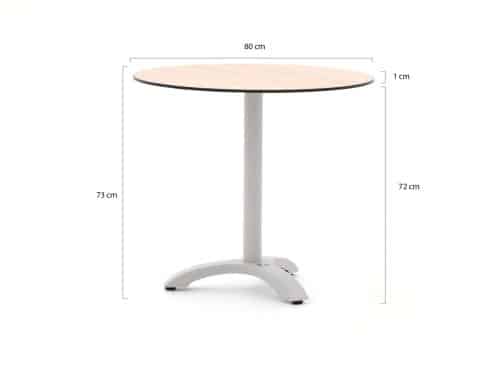 Bellagio Lisio tuintafel ø80cm (h:73cm) - Laagste prijsgarantie!