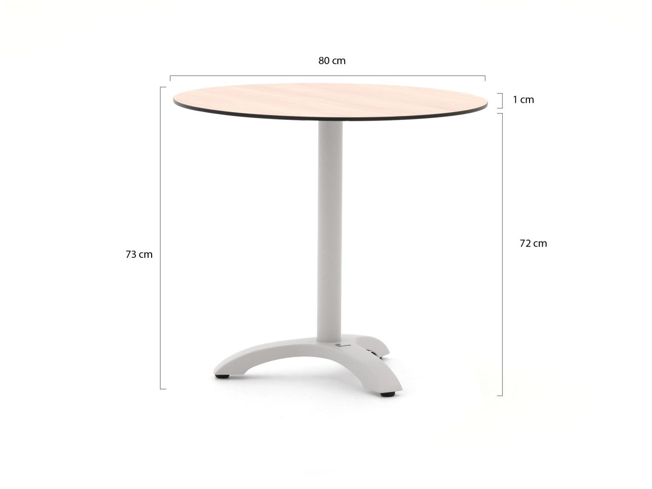 bellagio lisio tuintafel ø80cm (h:73cm) laagste prijsgarantie!