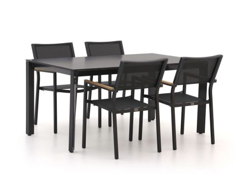 Bellagio Roma/Sestino 160cm dining tuinset 5-delig stapelbaar - Laagste prijsgarantie!