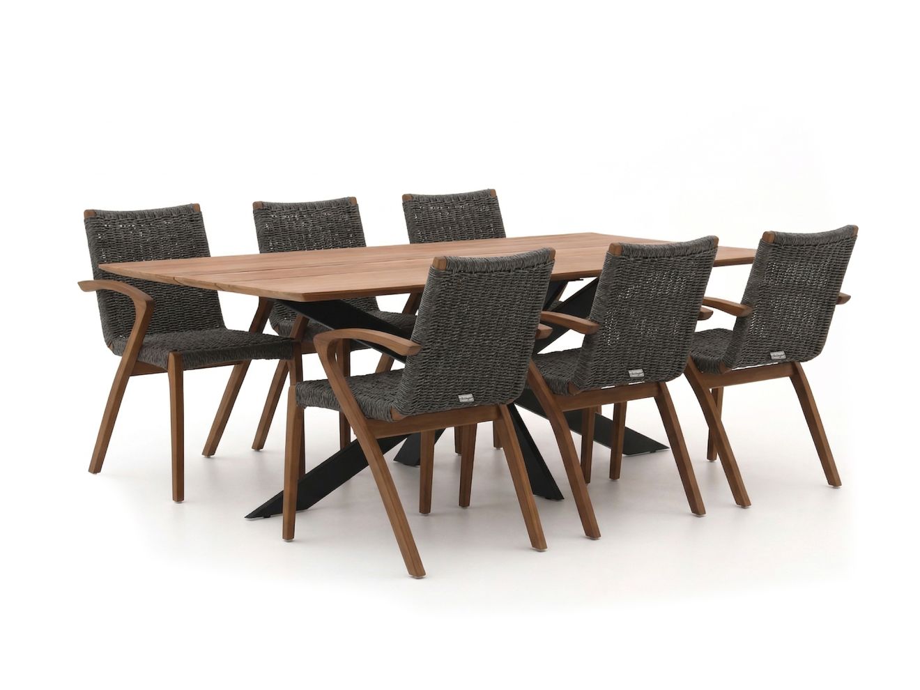 bellagio tredozio/furato 220cm dining tuinset 7 delig laagste prijsgarantie!