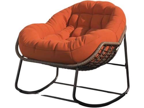 Betaalbare Goederen® Loungestoel - Oranje - loungestoel buiten - lounge