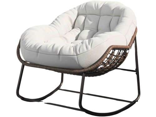 Betaalbare Goederen® Loungestoel - Wit - loungestoel buiten - lounge