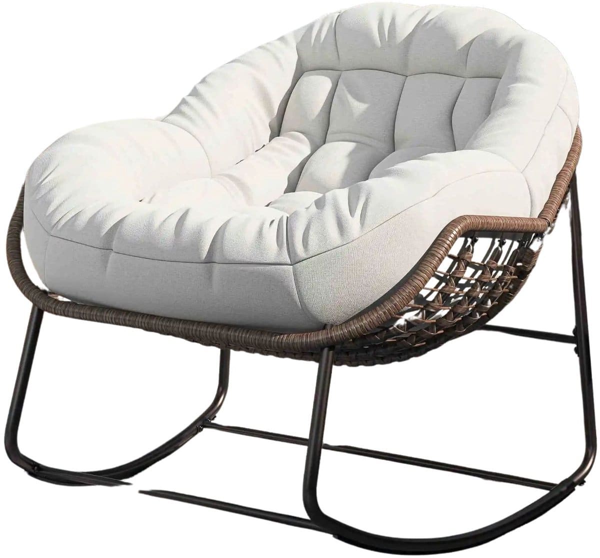 betaalbare goederen® loungestoel wit loungestoel buiten lounge