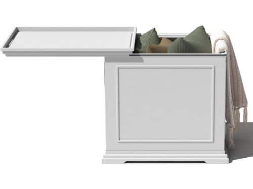 Bijzettafel met Opbergruimte - Terrastafel Dienblad - Buiten Zomer