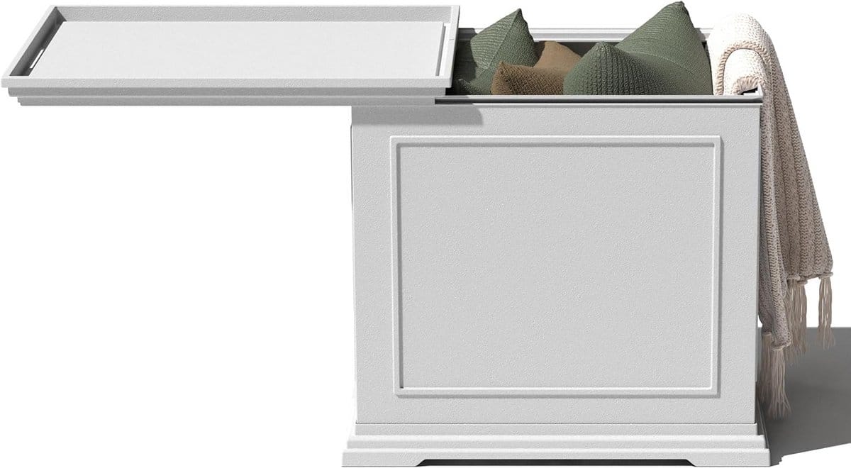 bijzettafel met opbergruimte terrastafel dienblad buiten zomer