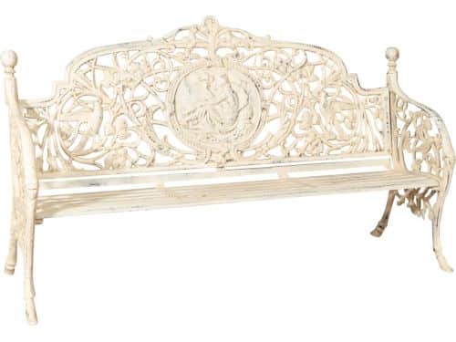BISCOTTINI Gietijzeren Tuinbank Art Nouveau - Parkbank 2-zits - Weerbestendige