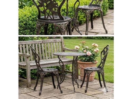 Bistroset 3-delig balkonset aluminium 59 x 59 x 62 cm