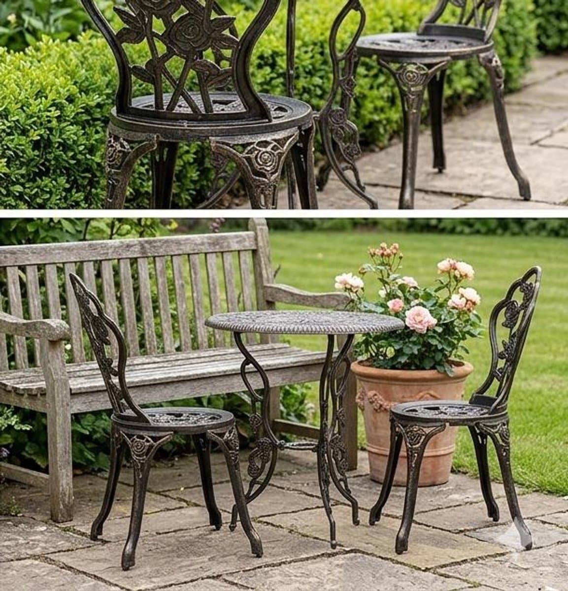 bistroset 3 delig balkonset aluminium 59 x 59 x 62 cm