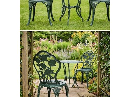 Bistroset 3-delig balkonset aluminium 59 x 59 x 62 cm