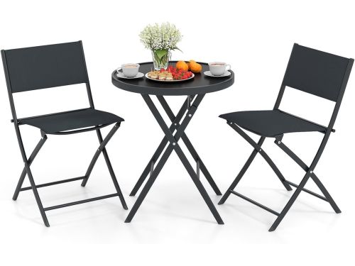 Bistroset 3-delig - Balkonset Inklapbaar - Buiten Zitten - Gehard