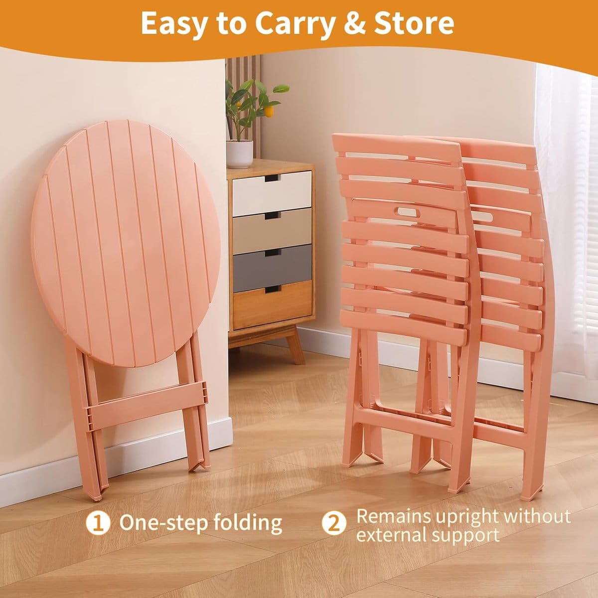 bistroset 3 delig inklapbaar voor balkon en tuin 45