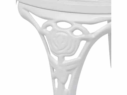 Bistroset 3-delig rond 59x59x62 cm wit - tuintafel met 2