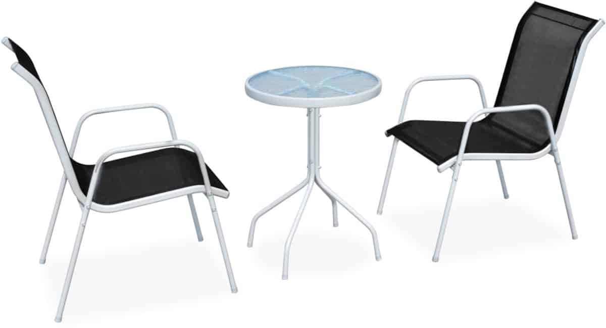 bistroset 3 delig staal zwart