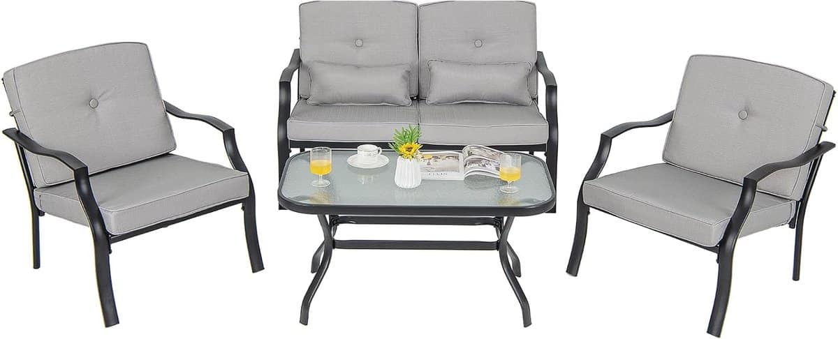 bistroset 4 delen terrasmeubel set buiten zitten