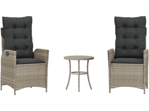 Bistroset met kussens - Terrasmeubelset - Buiten Zitten - Verstelbare