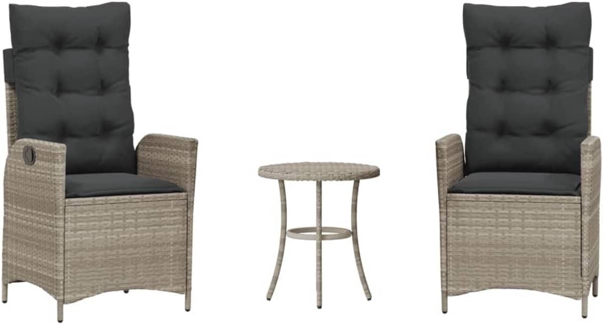 bistroset met kussens terrasmeubelset buiten zitten verstelbare