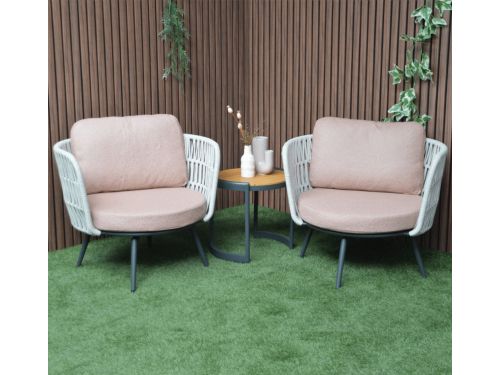 Bistroset Sophia Draaibare Relaxstoelen met tafeltje - BK531