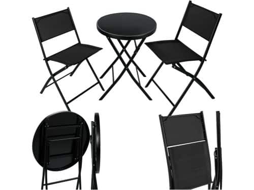 Bistroset Tafel en stoelen - Kleine eettafel set - Balkon