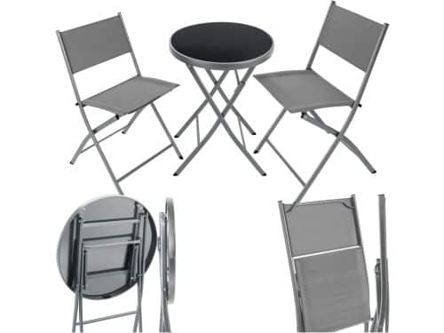 Bistroset Tafel en Stoelen - Kleine Eettafel Set - Ruimtebesparend