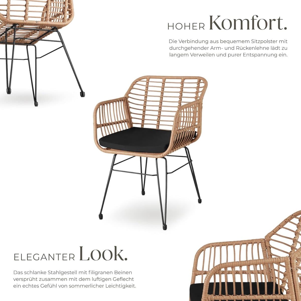 bistroset voor 2 personen compacte rotan tuinmeubelset 64