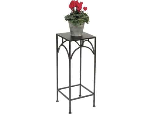 Bloemenkruk zwart vierkant 60 cm - moderne plantenstandaard en bijzettafel