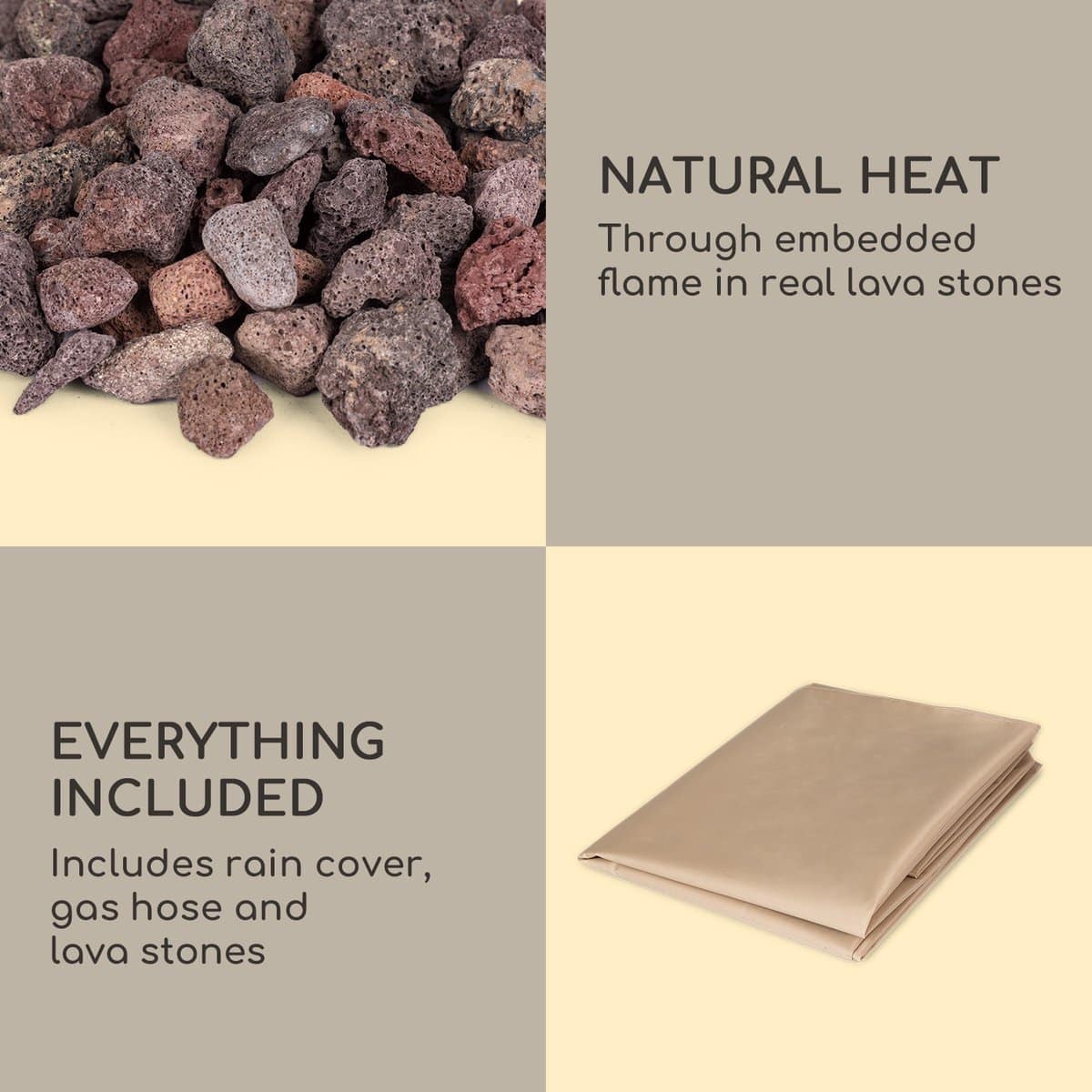 blumfeldt anafi gasvuurplaats, gas terrasverwarmer 40.000 btu/13 kw