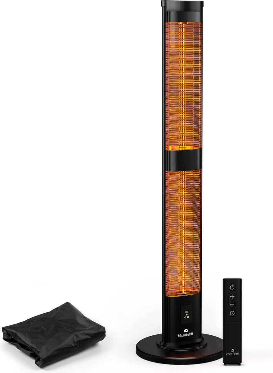 blumfeldt blazetower infrarotheizung standgerät 3000 w leistung, einstellbare heizstufen
