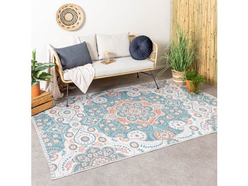 Bohemian buitenkleed - Vedra Medaillon Blauw - 160x230cm