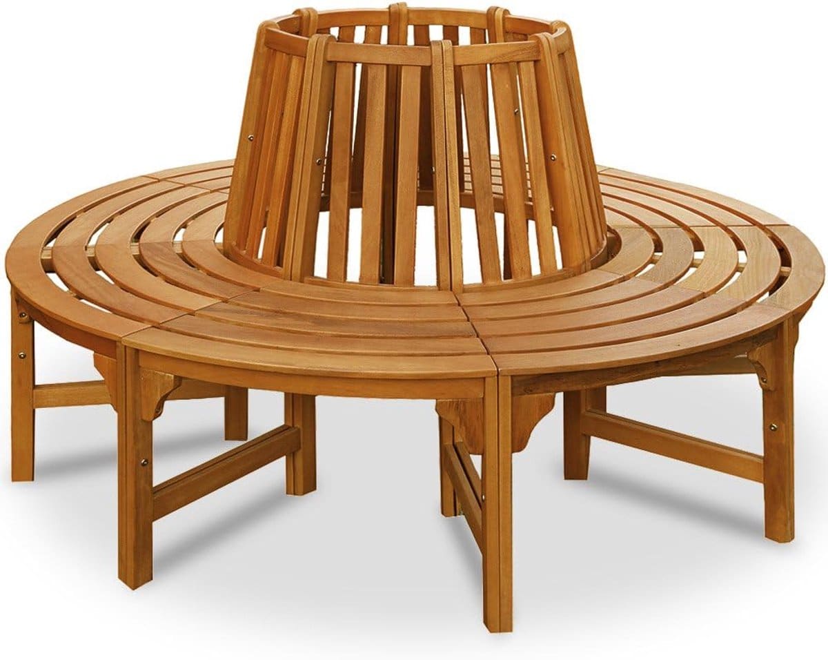 boombank rond Ø190 cm tuinbank hout eucalyptus fsc® 360°