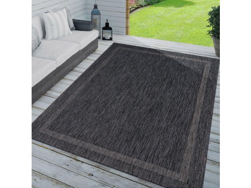 Buiten Kleed Dubbelzijdig 140x200 cm - Antraciet Grijs - Geschikt