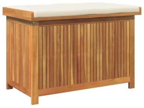 Buiten Kussen Box 90x50x60.5cm van Massief Acaciahout - Opslagoplossing voor