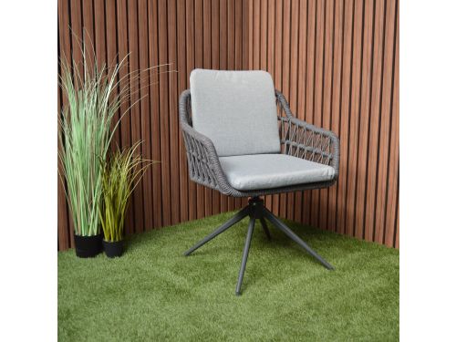 BUITEN living Seville dining tuinstoel stapelbaar | touw + staal