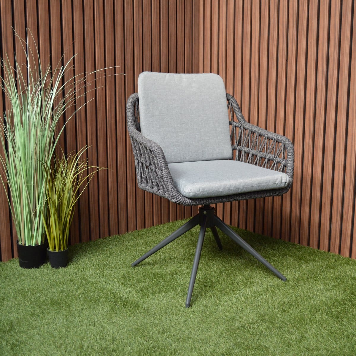 buiten living seville dining tuinstoel stapelbaar | touw + staal