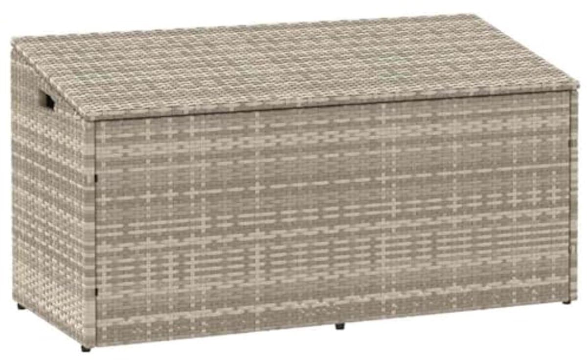 buiten opslagbox 110x50x58cm van poly rattan tuin kussen opbergdoos