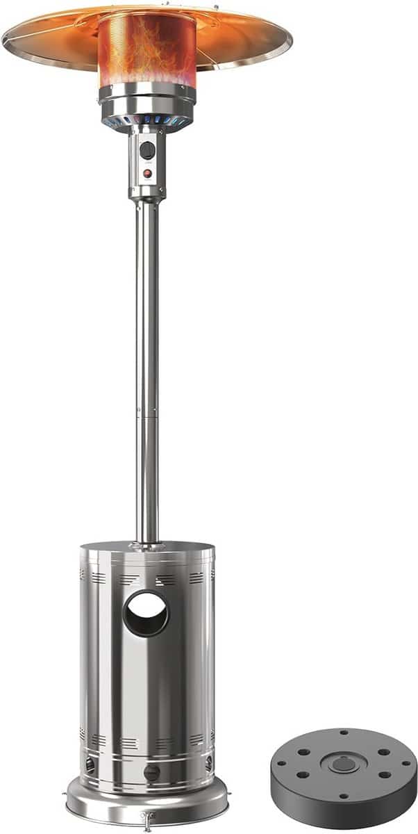 buiten terrasverwarmer 48000 btu propaan verwarming met wielen