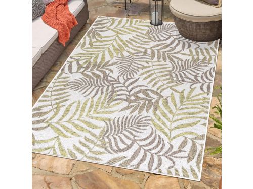 Buitenkleed Beige Palmboom Patroon Rechthoekig 140x200 cm voor Terras