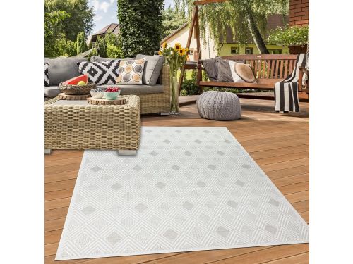 Buitenkleed Crème 200x290 cm - Weerbestendig Vloerkleed voor Tuin